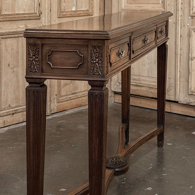 English Mahogany Neoclassical Console ~ Sofa Table For Sale - Image 15 of 18