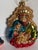 Pair of vintage Old Workd Christmas ornaments Nativity Scene.