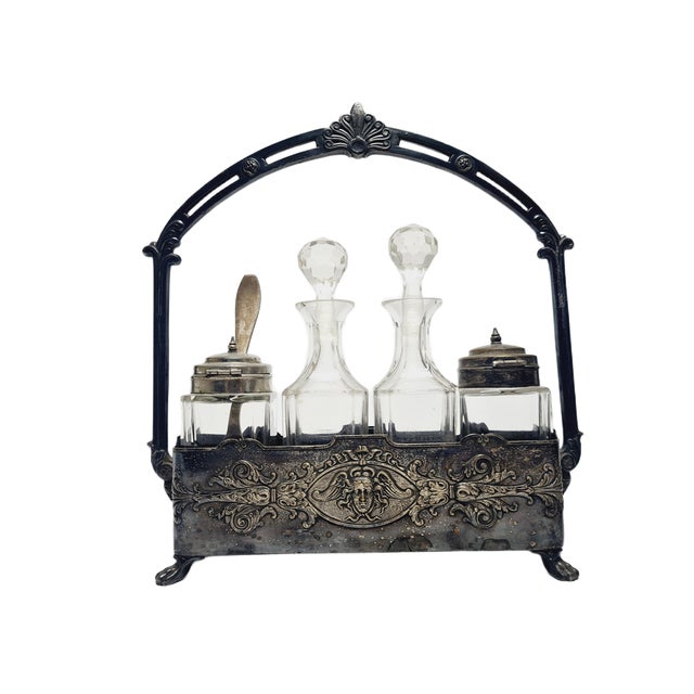 Art Nouveau Cabaret for Spices by Bracia Buch, Poland, 1890s, Set of 5 For Sale - Image 18 of 18