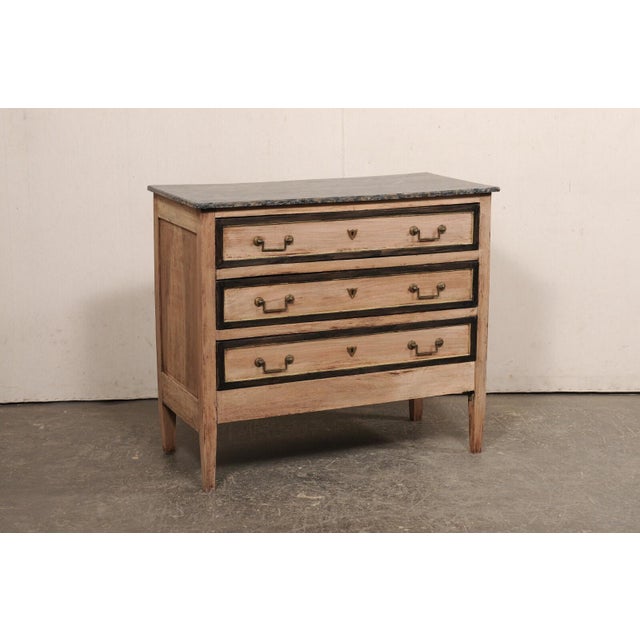 French 19th C. Commode w/Faux Marble Top For Sale - Image 10 of 10