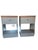 Refinished Mid-Century Modern 4-Piece Bedroom Set in Soft Gray & Natural Wood – Dresser, Chest & Pair of Nightstands For Sale In Miami - Image 6 of 10