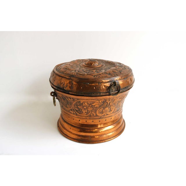 Copper Antique Dutch Copper Pot with Lid, 1750 For Sale - Image 8 of 18