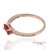 14k 585 Solid Rose Gold Pink Baguette Cut Stone and Natural Diamond Ring, Size 6 For Sale - Image 9 of 12