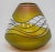 Art Deco Art Nouveau Vlasta Vobornikova Bohemia Art Glass Green and Gold Vase Signed For Sale - Image 3 of 11