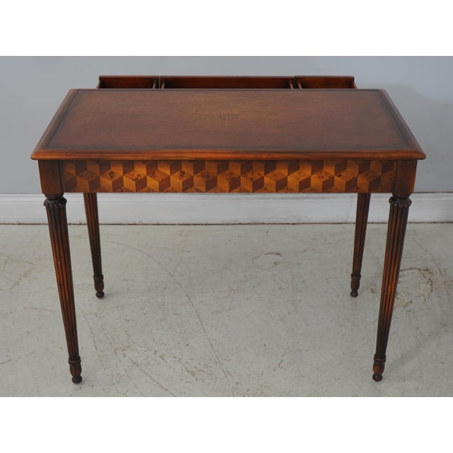 2000 - 2009 Theodore Alexander Mahogany Leather Desk & Chair For Sale - Image 5 of 18