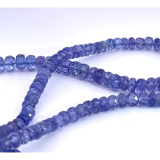 Tanzanite Beads on Chain Silver For Sale - Image 4 of 9