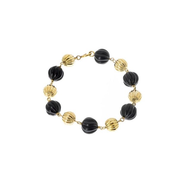 Bracelet with Beads and 19.2k Gold For Sale - Image 6 of 6