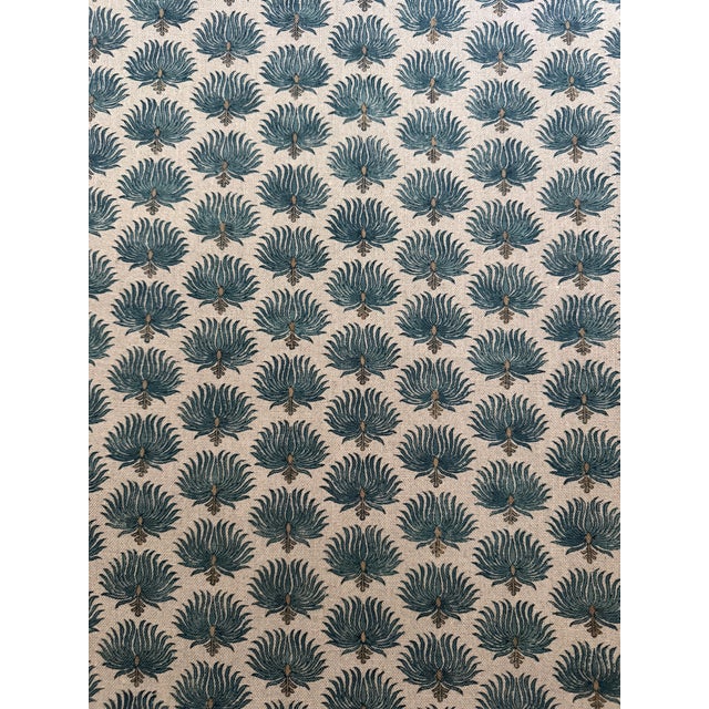 Sea Bloom Linen Fabric by Bastideaux Artisan Textiles 3 Yards For Sale - Image 4 of 5