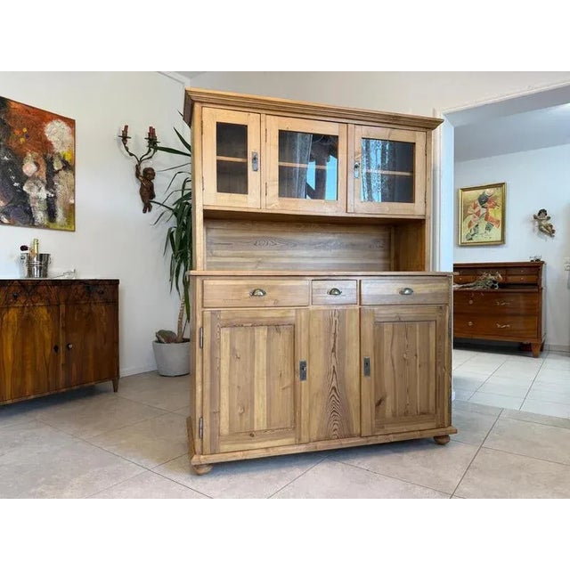 Wood Art Nouveau Kitchen Display Cupboard For Sale - Image 7 of 16