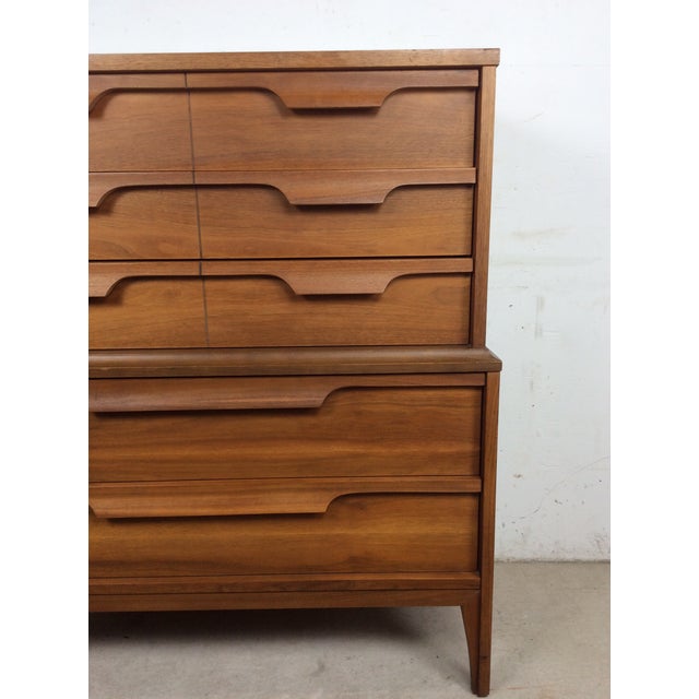 1960s Mid Century Modern Five Drawer Highboy by Johnson Carper For Sale - Image 5 of 16