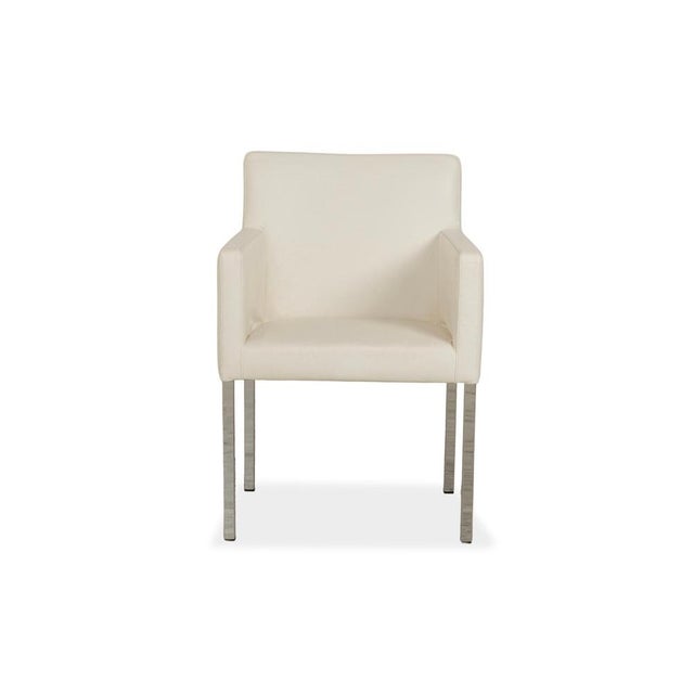 Tommy M by Machalke Leather Chairs in Cream, Set of 6 For Sale - Image 11 of 12