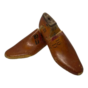 1952 Jones & Vining Wooden Shoe Lasts Forms Dated March 3, 1952 - a Pair