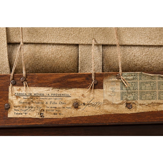 Sofa in Brazilian Rosewood and Camel Mohair by Móveis Provenzal, Brazil, 1960s For Sale - Image 16 of 17