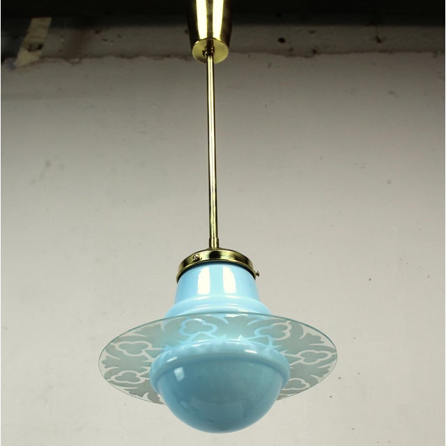 Art Deco Lamps in Brass and Glass, 1930s, Set of 2 For Sale - Image 4 of 10