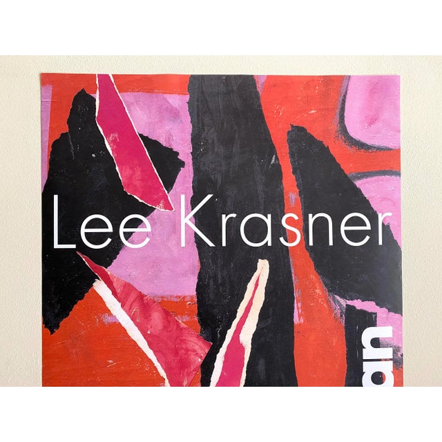 Mid-Century Modern Lee Krasner Foundation Abstract Expressionist Lithograph Print Exhibition Poster " Desert Moon " 1955 For Sale - Image 3 of 8