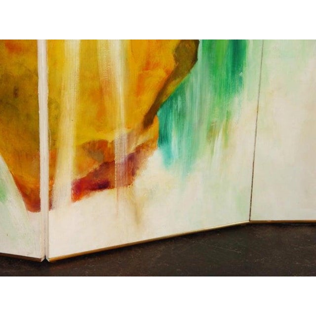 Mid 20th Century Abstract Screen Painting Waterfall by Lenn Kanenson For Sale In Houston - Image 6 of 13