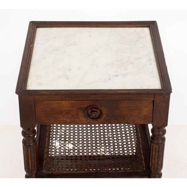 French Louis Philippe Cane-Paneled Oak Etagere, 19th Century For Sale - Image 3 of 9