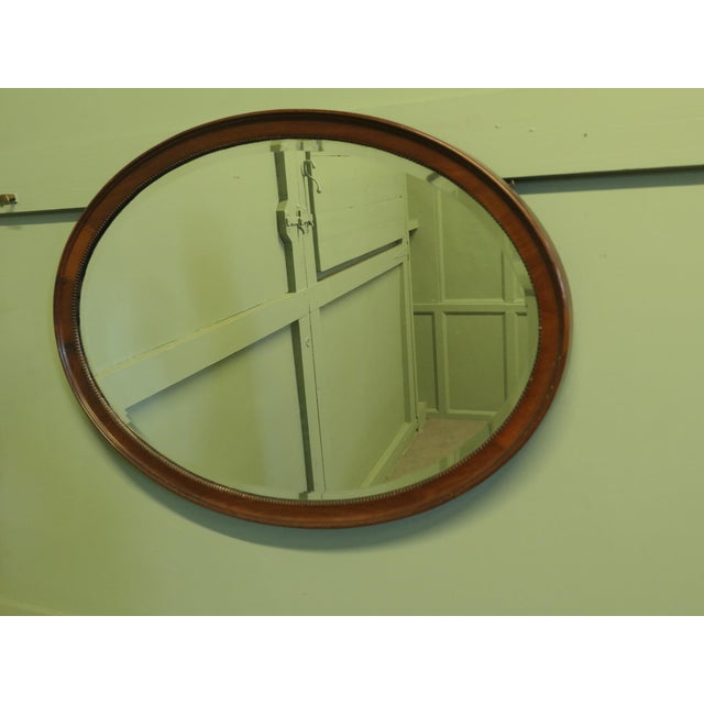 Large Victorian Mahogany Oval Mirror For Sale - Image 6 of 8