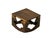 Natural Light Wood Polished Square Openwork Display Stand Holder For Sale - Image 4 of 7