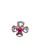 Bochic "Capri" Vintage Ruby, Amethyst & Blue Topaz Ring Set In 18K Gold & Silver For Sale - Image 10 of 18