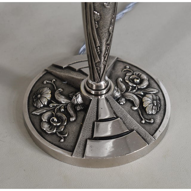 French Art Deco Lamp by Lorrain Daum 1930s France - A Pair For Sale - Image 9 of 12