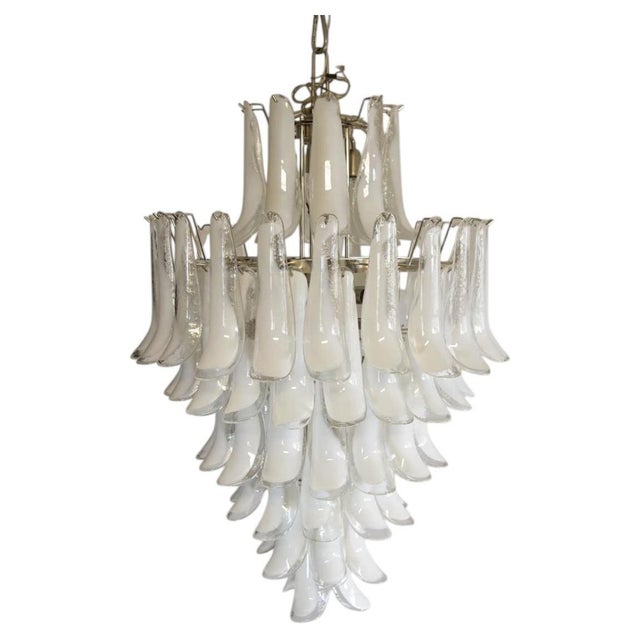 Not Yet Made - Made To Order Italian Murano Glass Chandelier in Opal and Clear White from Justfurnituress SRL For Sale - Image 5 of 13