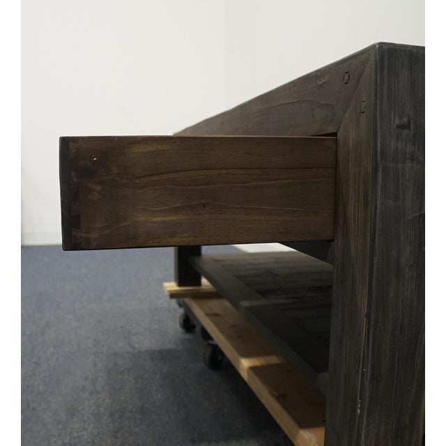 West Main Home Ashford Collection Contemporary Farmhouse Style 50" Reclaimed Wood Accent Coffee Table - Dark Gray Finish For Sale In Kansas City - Image 6 of 10