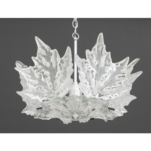 Lalique Crystal "Champs-Elysees" Two-Tier Chandelier For Sale - Image 11 of 12