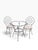 Late 20th Century 3 Pc. Wrought Iron Garden Patio Poolside Cafe Bistro Set For Sale - Image 14 of 15