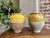19th century PAIR Set 2 French Confit Pot Yellow Glazed Pottery Provincial. Direct from France, this is for two antique...
