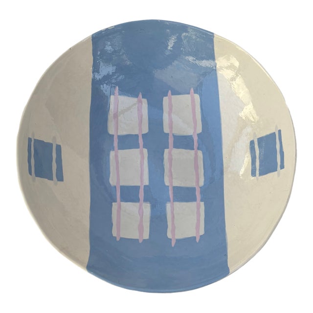 1980's Memphis Style Studio Pottery Bowl, Signed by Artist For Sale