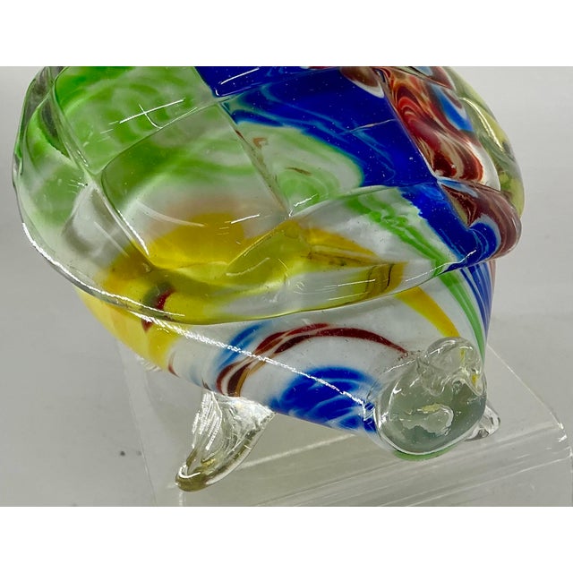 Large Murano Style Glass Turtle Figurine For Sale - Image 9 of 12