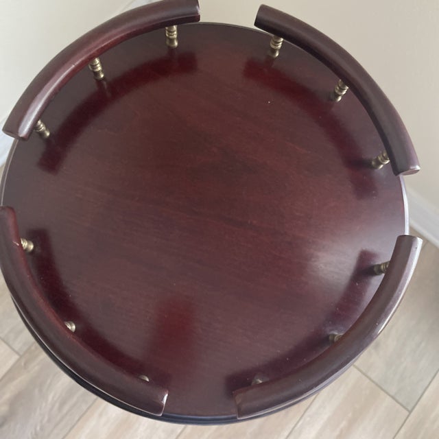 1990s Vintage MCM Chippendale Mahogany Bar/Coffee Side Table For Sale - Image 5 of 9