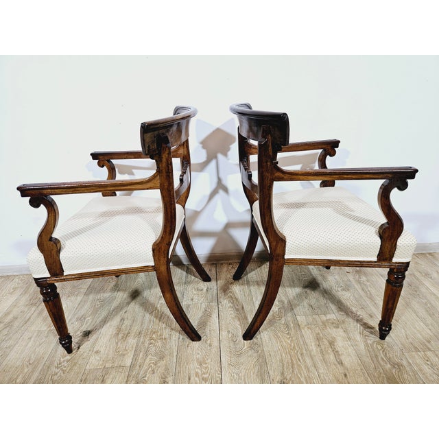 Biedermeier Study Armchairs, 19th Century, Set of 2 For Sale - Image 10 of 18