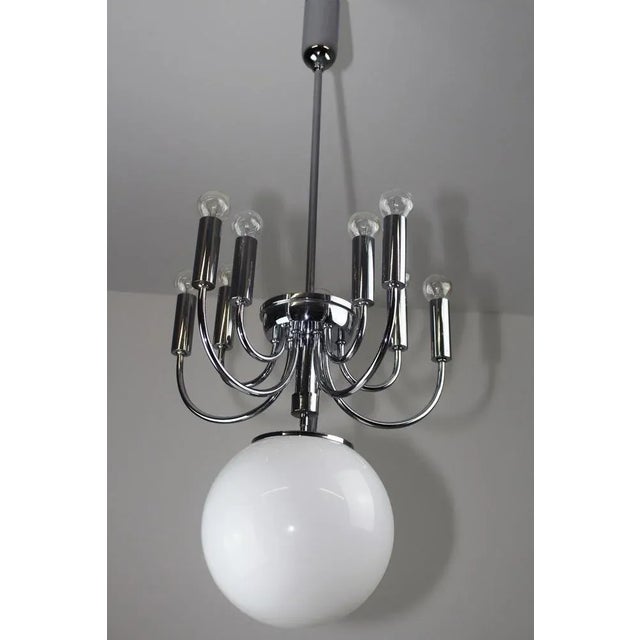 Opaline Glass Chandelier, 1920s For Sale - Image 12 of 13