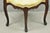 Wood Antique French Louis XV Style Carved Walnut Yellow Fabric Boudoir Lounge Chair For Sale - Image 7 of 14