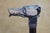 Black Antique Silverplate Greyhound Dog Head Black Umbrella Oak Walking Stick Cane 38" For Sale - Image 8 of 18
