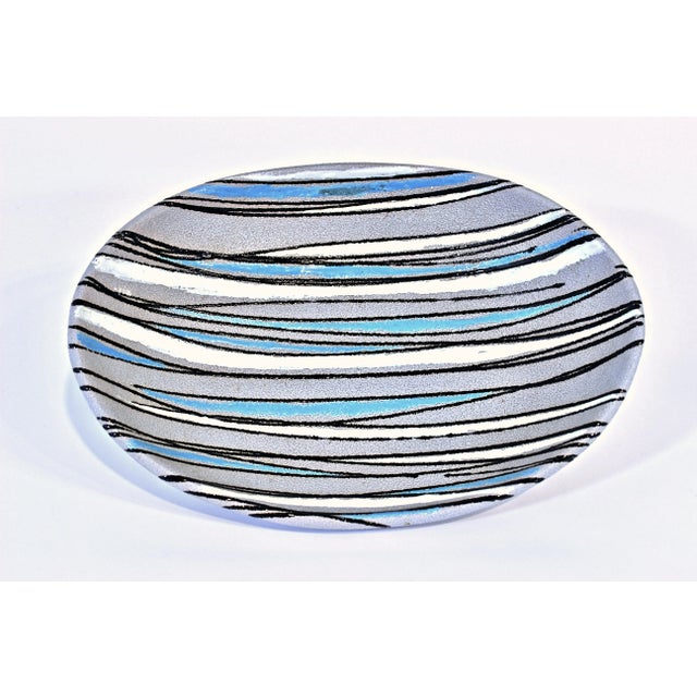 1960's Modernist Hand Painted Italian Bitossi Ceramic Bowl For Sale - Image 9 of 9