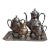 Antique 5 Piece Bailey & Brainard Egyptian Revival Silver Plate Tea Set Circa 1890 For Sale