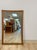 Mid-Century Modern Vintage Mirror Broyhill Sculptra MCM Walnut Wall Vanity Entryway Curved Edges For Sale - Image 3 of 10