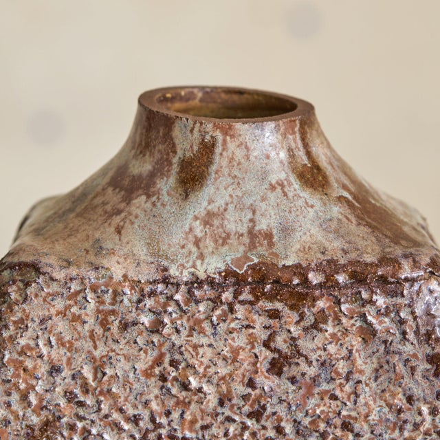 French Textured Purple Ceramic Vase, 1970s For Sale In Chicago - Image 6 of 11
