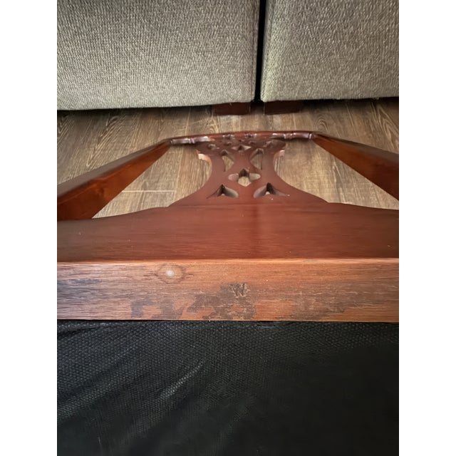 1980s Ethan Allen Banded Mahogany Clawfoot Dining Table + 4 Chairs For Sale - Image 17 of 17