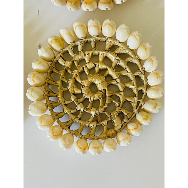 Coastal 1960s Coastal Sea Shell Coasters Set - 6pcs For Sale - Image 3 of 4
