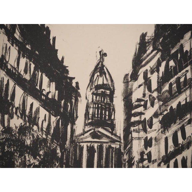 Maurice De Vlaminck, Rue Soufflot, Original Signed Lithograph For Sale - Image 5 of 7