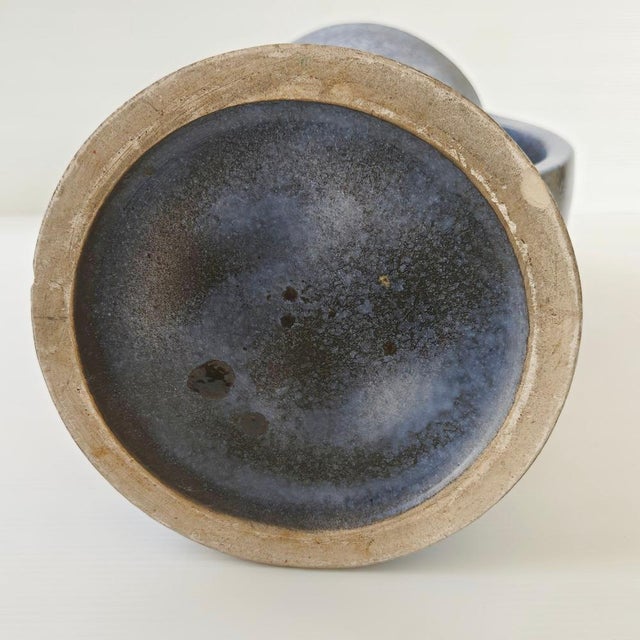 Vintage Vase in Red and Yellow Ceramic, 1950 For Sale - Image 14 of 16