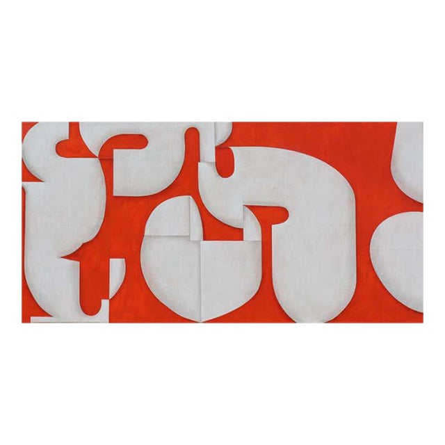 Cecil Touchon Acrylic over Paper on Canvas Titled: PDP 1419 2024 40 x 80 2024 For Sale