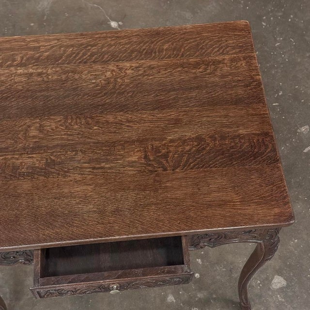 18th Century Liégeois Louis XV Hand Carved Oak End Table For Sale - Image 18 of 18