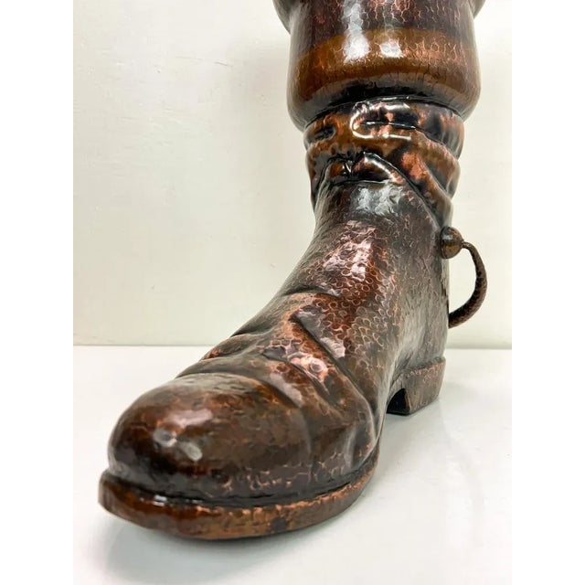 Hammered Brass Booth Umbrella Stand by Egidio Casagrande, Italy, 1950s For Sale - Image 4 of 12