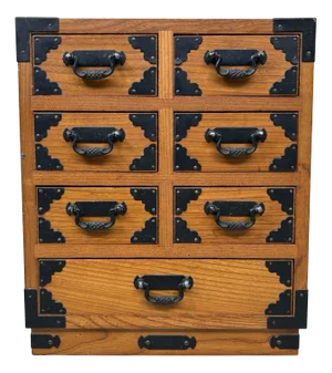 Vintage Japanese Jewelry Chest of 7 Drawers 1960s