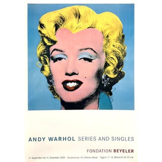 Andy Warhol Shot Blue Marilyn Original Large Swiss Exhibition Poster For Sale